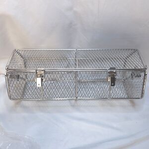 Stainless Steel Round Tumble Rotisserie Grill Basket for Partitioned Food Grill